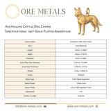 14ct Gold Plated - Australian Cattle Dog Charm