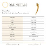 14ct Gold Plated - Walrus Tusk Charm