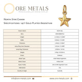 14ct Gold Plated - North Star Charm