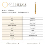 14ct Gold Plated - Baseball Bat Charm