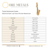 14ct Gold Plated - Tenor Saxophone Charm