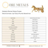 14ct Gold Plated - Harness Racing Horse Charm