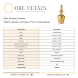 14ct Gold Plated - Mini Cupcake Charm