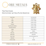 14ct Gold Plated - Tree Frog Charm