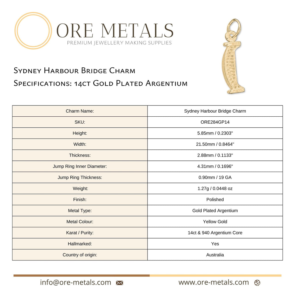 14ct Gold Plated - Sydney Harbour Bridge Charm