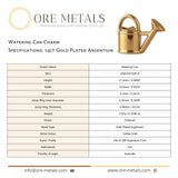 14ct Gold Plated - Watering Can Charm