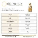14ct Gold Plated - Champagne Bucket Charm