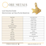 14ct Gold Plated - Lucky Goldfish Charm
