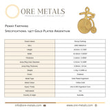 14ct Gold Plated - Penny Farthing Charm