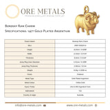 14ct Gold Plated - Boreray Ram Charm