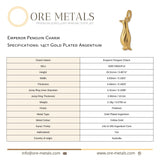 14ct Gold Plated - Emperor Penguin Charm