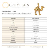 14ct Gold Plated - Desert Camel Charm