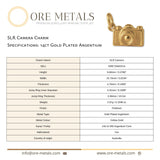 14ct Gold Plated - SLR Camera Charm