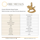 14ct Gold Plated - Classic Rocking Horse Charm