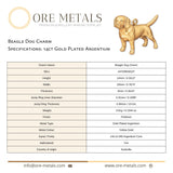 14ct Gold Plated - Beagle Dog Charm