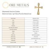 14ct Gold Plated - Openwork Crucifix Charm