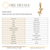 14ct Gold Plated - Forest Gecko Charm