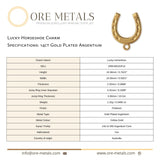14ct Gold Plated - Lucky Horseshoe Charm