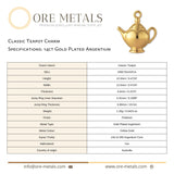 14ct Gold Plated - Classic Teapot Charm