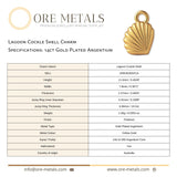 14ct Gold Plated - Lagoon Cockle Shell Charm