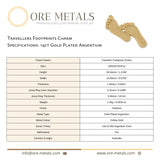 14ct Gold Plated - Travellers Footprints Charm