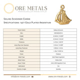 14ct Gold Plated - Sailing Schooner Charm