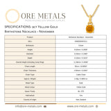 9ct Yellow Gold | Citrine - November Birthstone Necklace