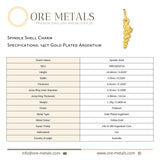 14ct Gold Plated - Spindle Shell Charm