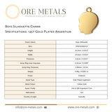 14ct Gold Plated - Boys Silhouette  Charm