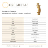 14ct Gold Plated - Australian Cockatoo Charm