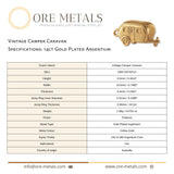 14ct Gold Plated - Vintage Camper Caravan Charm