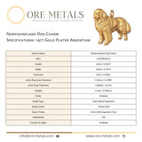 14ct Gold Plated - Newfoundland Dog Charm