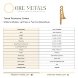 14ct Gold Plated - Tenor Trombone Charm