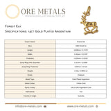 14ct Gold Plated - Forest Elk Charm