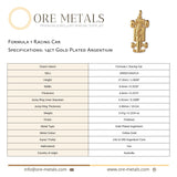 14ct Gold Plated - Formula 1 Racing Car Charm