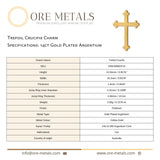 14ct Gold Plated - Trefoil Crucifix Charm