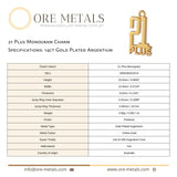 14ct Gold Plated - 21 Plus Monogram Charm