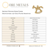 14ct Gold Plated - Abstract Rocking Horse Charm