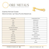 14ct Gold Plated - Camping Hatchet Charm