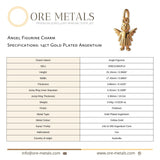 14ct Gold Plated - Festive Angel Figurine Charm