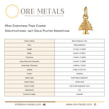 14ct Gold Plated - Mini Christmas Tree Charm