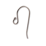 14ct White Gold - Ball Tip Ear Hooks