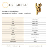 14ct Gold Plated - Australian Koala Charm