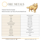14ct Gold Plated - Turkish Van Cat Charm
