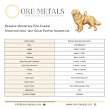 14ct Gold Plated - Bernese Mountain Dog Charm