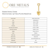 14ct Gold Plated - Garden Shovel Charm