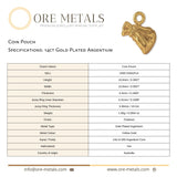 14ct Gold Plated - Coin Pouch Charm