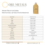 14ct Gold Plated - Arched Tree of Life Charm