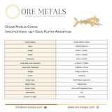 14ct Gold Plated - Ocean Marlin Charm