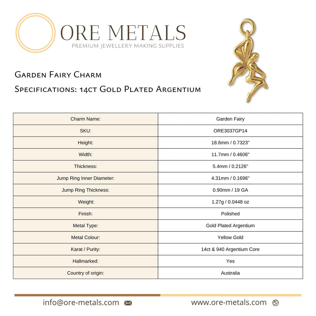 14ct Gold Plated - Garden Fairy Charm